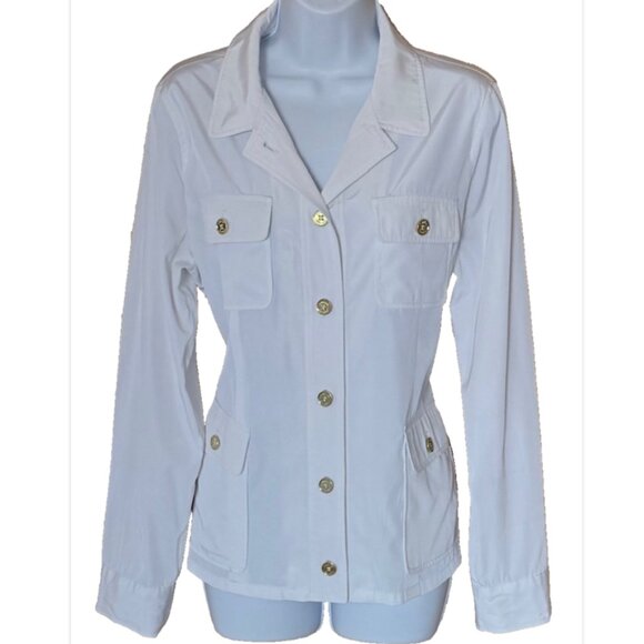 Calvin Klein Jackets & Blazers - Calvin Klein White Lightweight Jacket Coastal Summer Minimalist Old Money